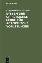 Book cover of System der christlichen Lehre für academische Vorlesungen by Unknown