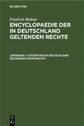 Book cover of System des in Deutschland geltenden Strafrechts (2nd ed.) by Friedrich Bluhme