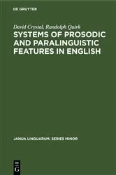 Book cover of Systems of Prosodic and Paralinguistic Features in English by David Crystal