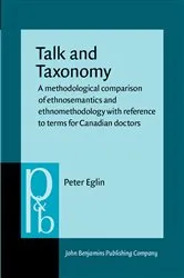 Book cover of Talk and Taxonomy by Peter Eglin