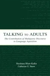 Book cover of Talking to Adults by Shoshana Blum-Kulka