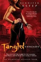Book cover of Tangled Threads by Jennifer Estep