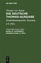 Book cover of Tapferkeit Masshaltung (1. Teil) by Josef Fulko Groner