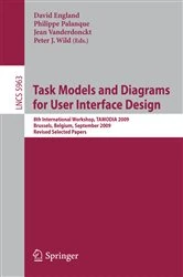 Book cover of Task Models and Diagrams for User Interface Design by David England