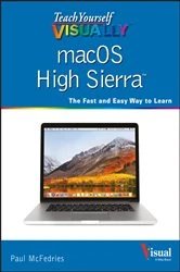 Book cover of Teach Yourself VISUALLY macOS High Sierra by Paul McFedries