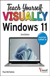 Book cover of Teach Yourself VISUALLY Windows 11 (2nd ed.) by Paul McFedries