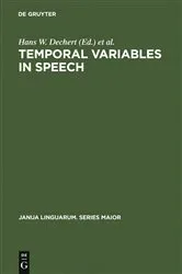 Book cover of Temporal Variables in Speech by Hans W. Dechert