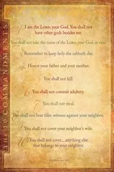 Book cover of Ten Commandments Wall Chart (NAB) by Unknown