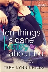 Book cover of Ten Things Sloane Hates About Tru by Tera Lynn Childs