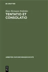 Book cover of Tentatio et consolatio by Hans Hermann Holfelder