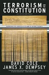 Book cover of Terrorism and the Constitution by David Cole