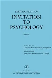 Book cover of Test Booklet for Invitation to Psychology by Victor Benassi