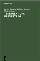 Book cover of Testament und Erbvertrag by Ottmar Dittmann