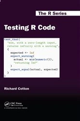 Book cover of Testing R Code by Richard Cotton