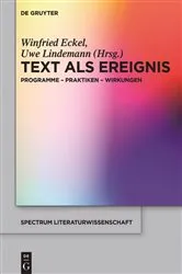 Book cover of Text als Ereignis by Winfried Eckel