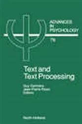 Book cover of Text and Text Processing by G. Denhiere