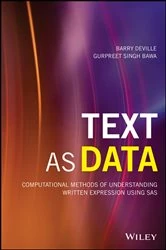 Book cover of Text as Data by Barry DeVille