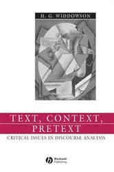Book cover of Text, Context, Pretext by H. G. Widdowson