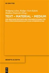 Book cover of Text - Material - Medium by Wolfgang Lukas