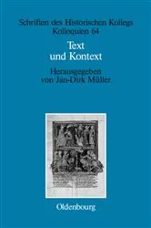 Book cover of Text und Kontext by Jan-Dirk Müller