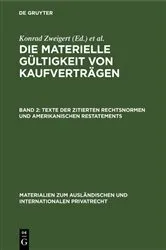 Book cover of Texte der zitierten Rechtsnormen und amerikanischen Restatements by Konrad Zweigert