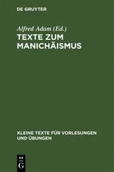 Book cover of Texte zum Manichäismus by Alfred Adam