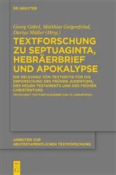 Book cover of Textforschung zu Septuaginta, Hebräerbrief und Apokalypse by Georg Gäbel