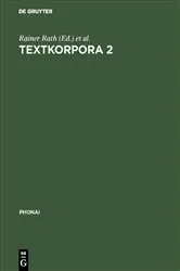 Book cover of Textkorpora 2 by Rainer Rath