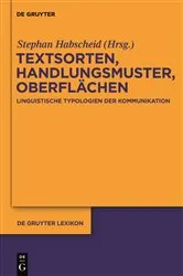 Book cover of Textsorten, Handlungsmuster, Oberflächen by Unknown