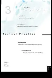 Book cover of Textual Practice 10.3 by Alan Sinfield