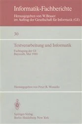 Book cover of Textverarbeitung und Informatik by P.R. Wossidlo