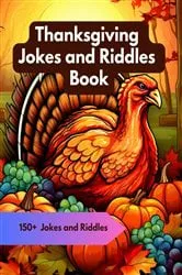 Book cover of Thanksgiving Jokes and Riddles Book by A Hazra