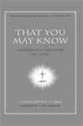 Book cover of That You May Know by Christopher David Bass