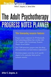 Book cover of The Adult Psychotherapy Progress Notes Planner by David J. Berghuis