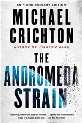Book cover of The Andromeda Strain by Michael Crichton