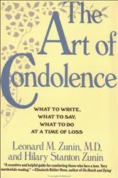 Book cover of The Art of Condolence by Leonard M. Zunin
