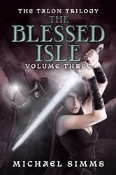 Book cover of The Blessed Isle by Michael Simms