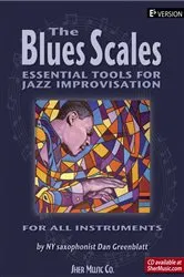 Book cover of The Blues Scales - Eb Version by SHER Music