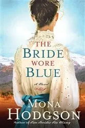 Book cover of The Bride Wore Blue by Mona Hodgson