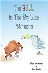 Book cover of The Bull in the Sky Blue Muumuu by Penny Ross Burk