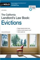 Book cover of The California Landlord's Law Book: Evictions (20th ed.) by Nils Rosenquest