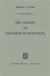 Book cover of The Concept of Judgment in Montaigne by Unknown