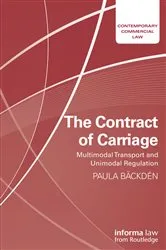Book cover of The Contract of Carriage by Paula Bäckdén