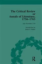 Book cover of The Critical Review or Annals of Literature, 1756-1763 Vol 8 by James G Basker