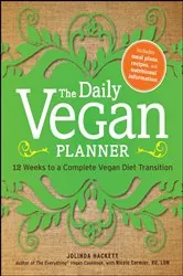 Book cover of The Daily Vegan Planner by Jolinda Hackett