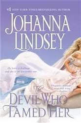 Book cover of The Devil Who Tamed Her by Johanna Lindsey