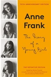 Book cover of The Diary of a Young Girl by Anne Frank