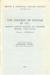 Book cover of The Diocese of Exeter in 1821 by Michael Cook