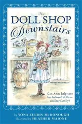 Book cover of The Doll Shop Downstairs by Yona Zeldis McDonough