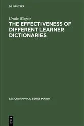 Book cover of The Effectiveness of Different Learner Dictionaries by Unknown